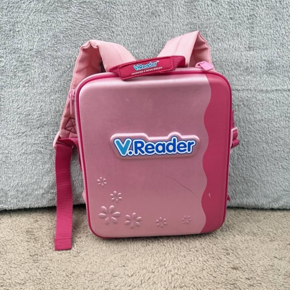 VTech VReader Learning System With 4 Reading Games Case And Charger Untested
